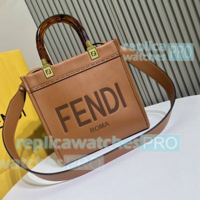 Replica Fend--i Sunshine Brown Small Size Tote Bag 